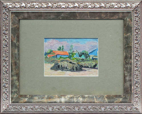 Усачёв Анатолий Андреевич. Пейзаж с домом 